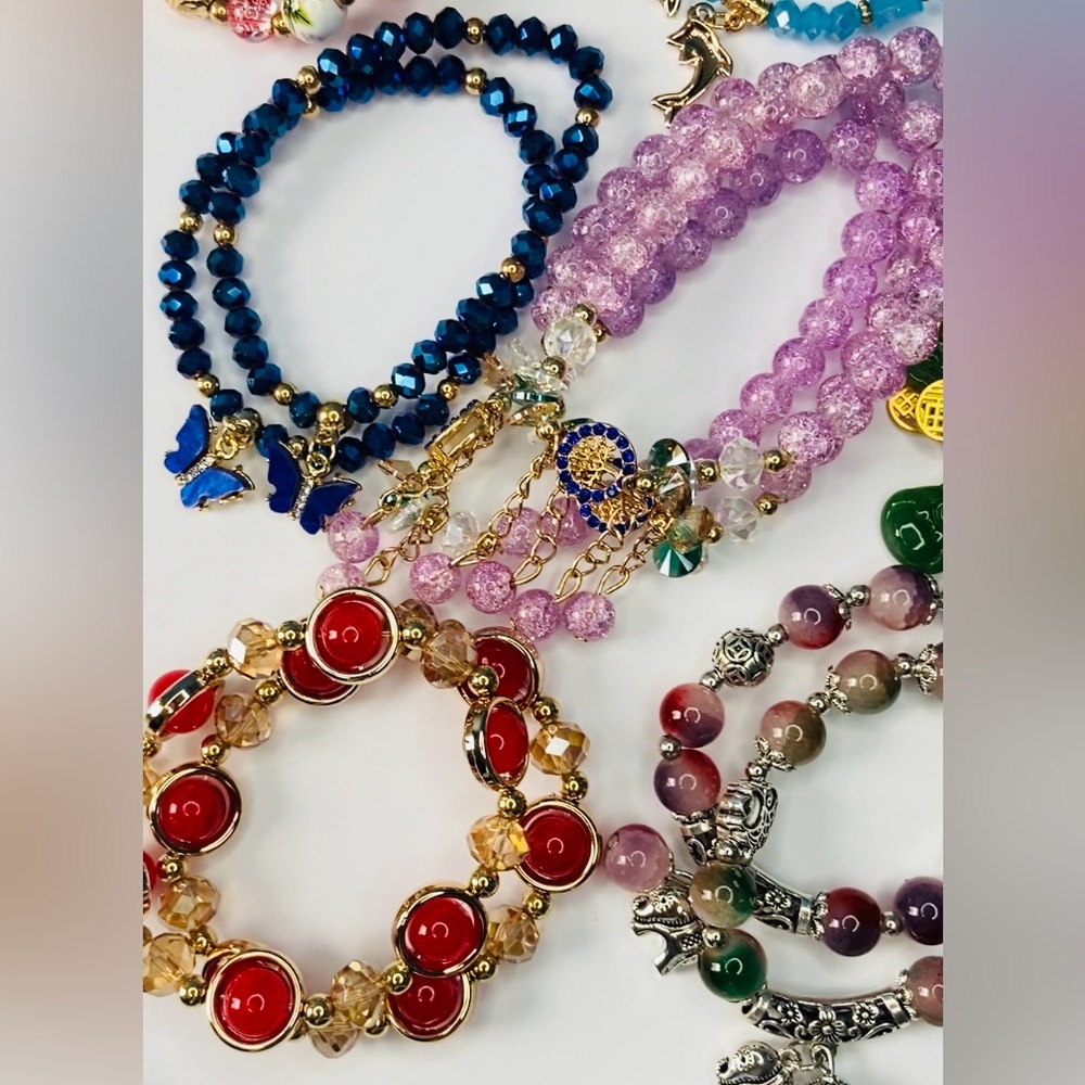 ‼️$5 DEALS BUY NOW 2x Colorful Beaded Bracelets - Picture 9 of 10